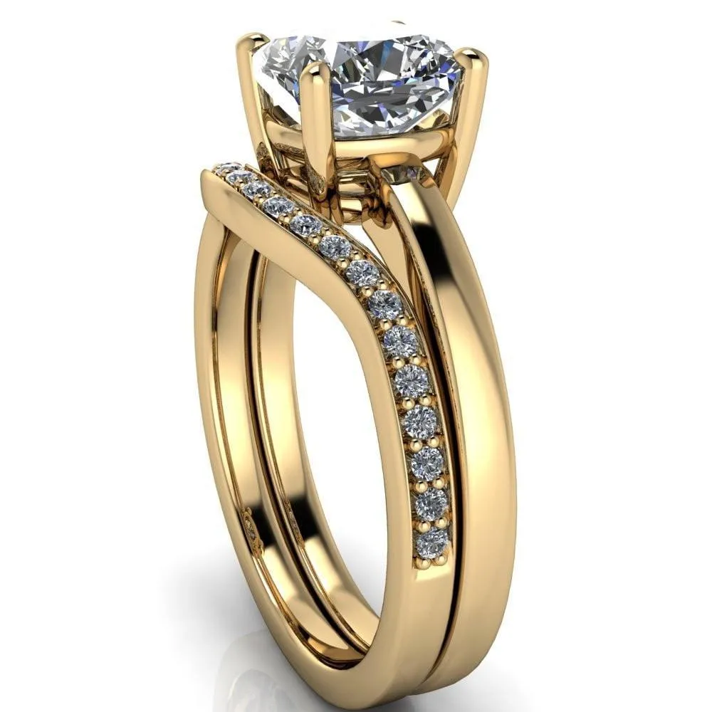 Keegan Cushion Center Stone 4 Prong Engagement Ring