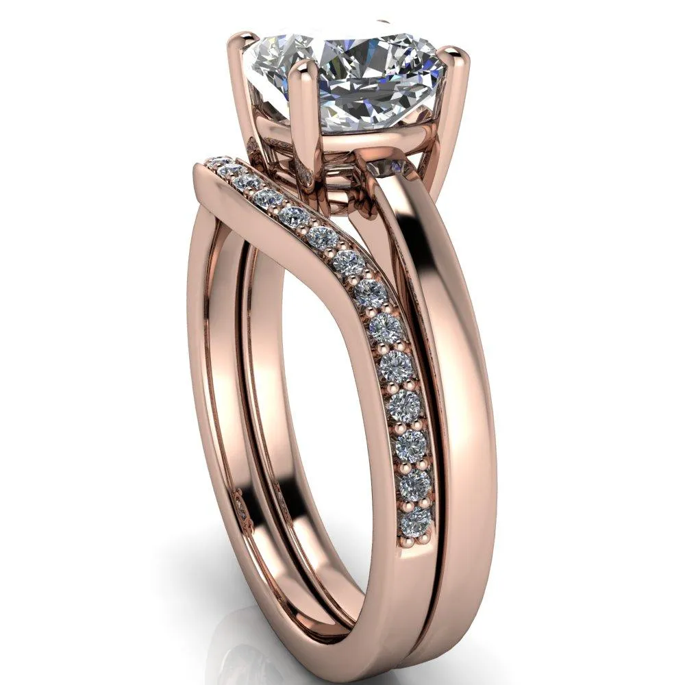 Keegan Cushion Center Stone 4 Prong Engagement Ring