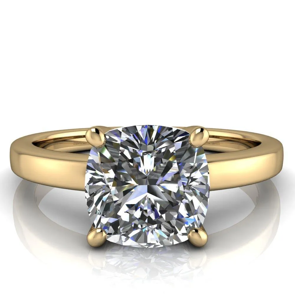 Keegan Cushion Center Stone 4 Prong Engagement Ring