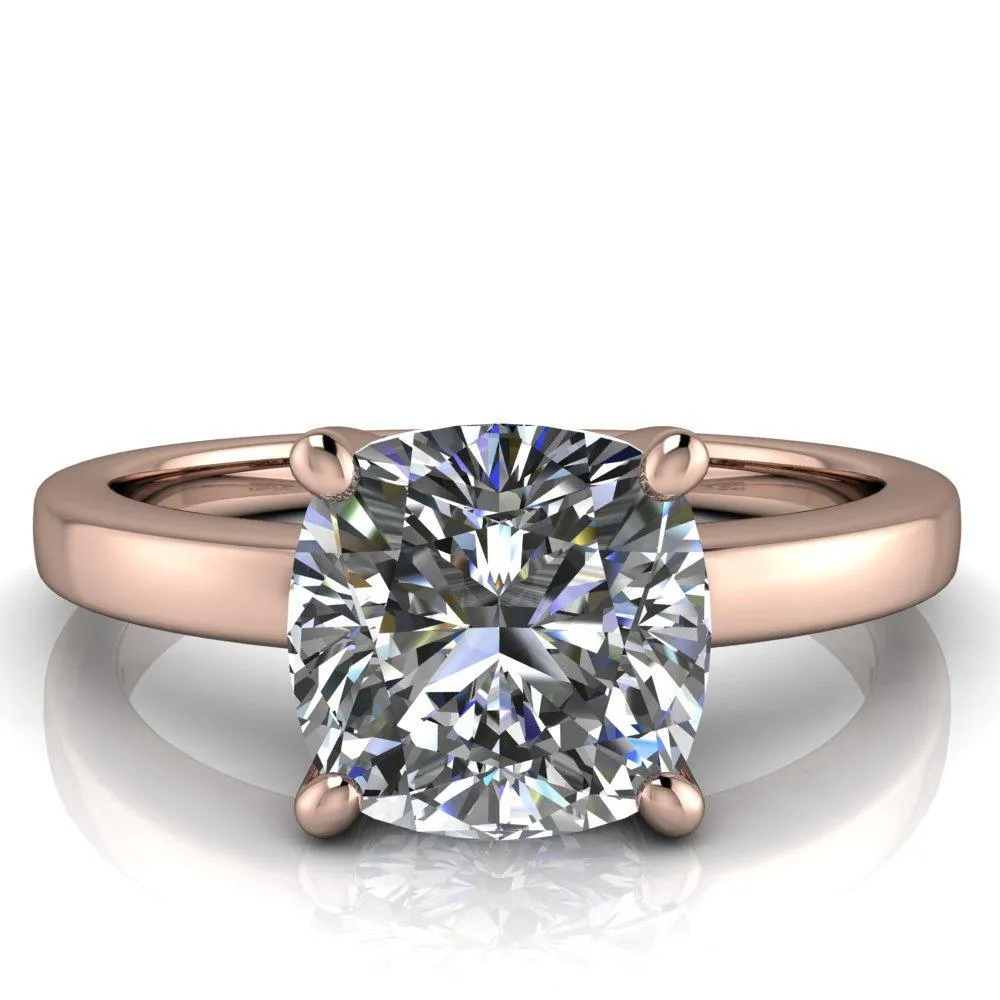 Keegan Cushion Center Stone 4 Prong Engagement Ring