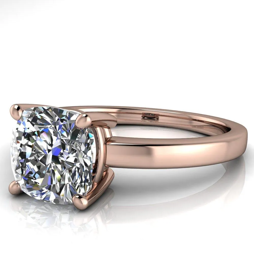 Keegan Cushion Center Stone 4 Prong Engagement Ring