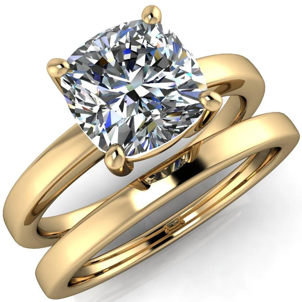 Keegan Cushion Center Stone 4 Prong Engagement Ring