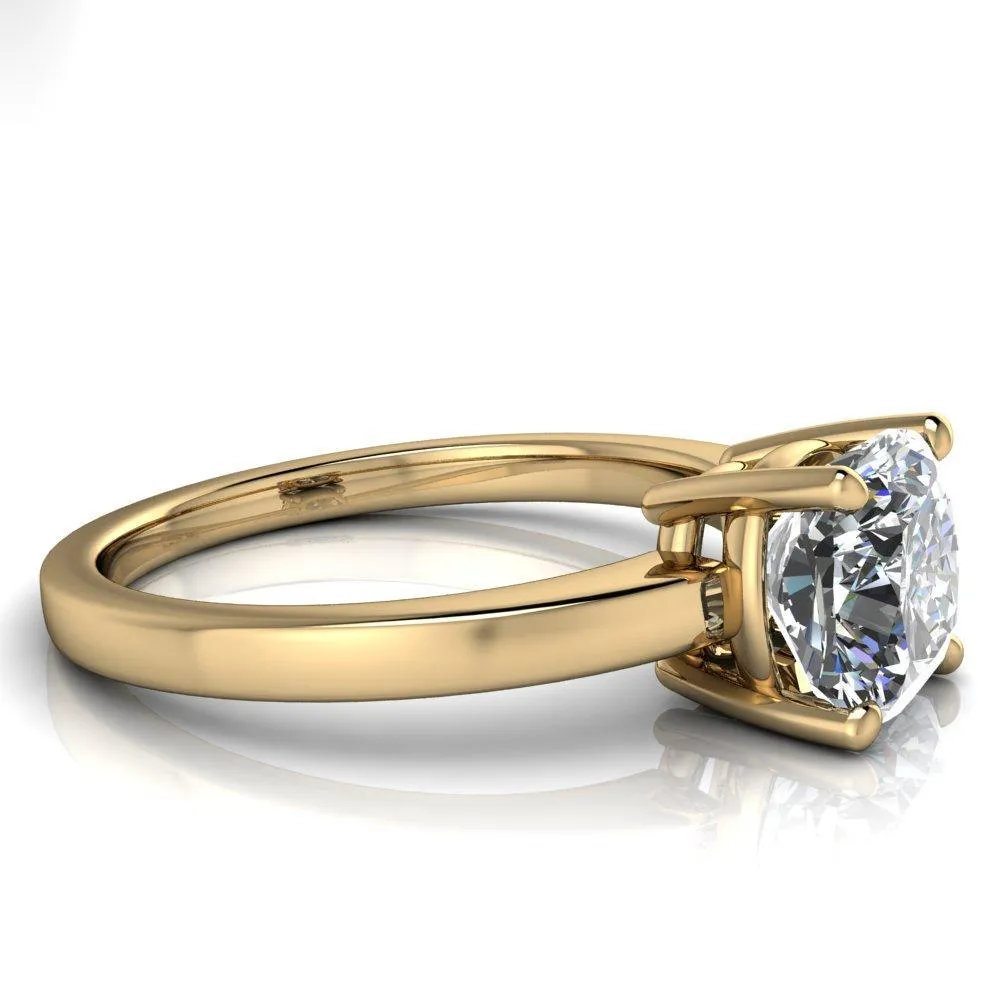 Keegan Cushion Center Stone 4 Prong Engagement Ring