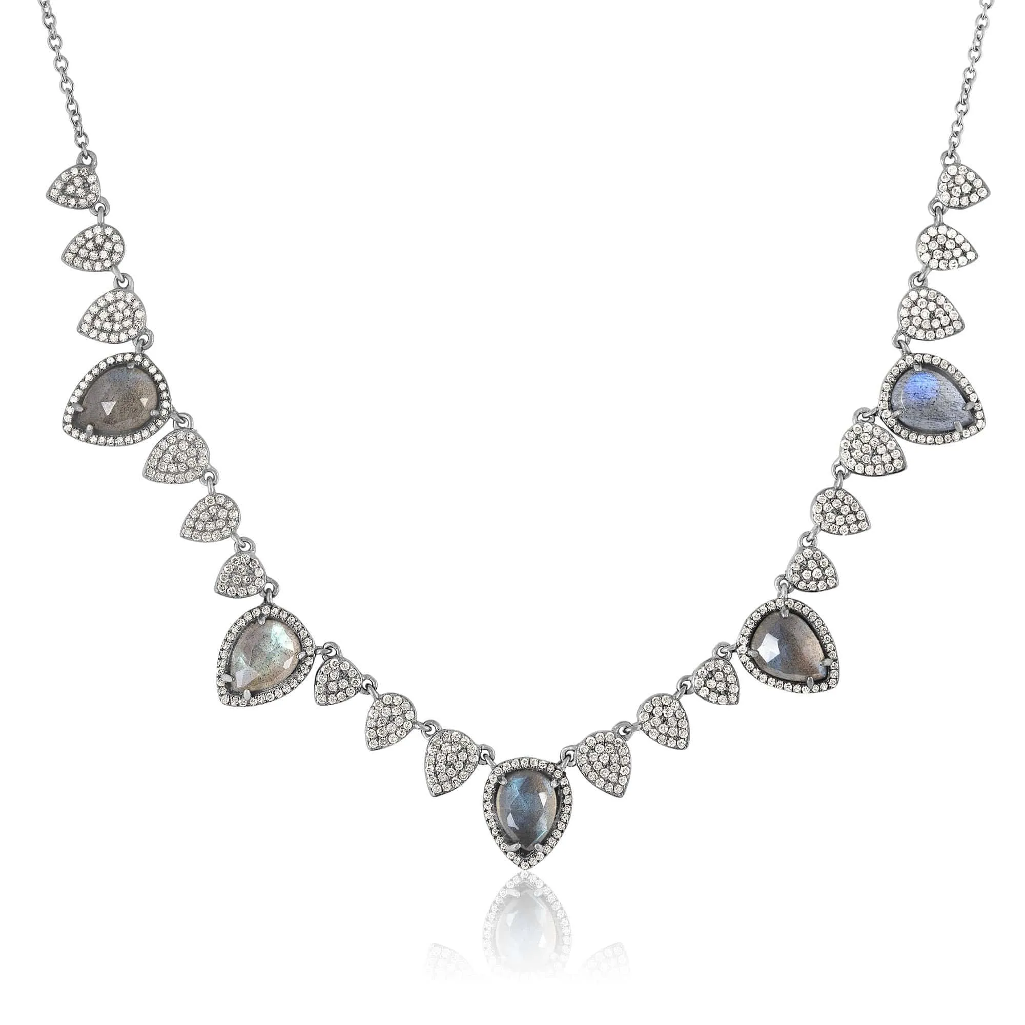 labradorite luxe | pear collar