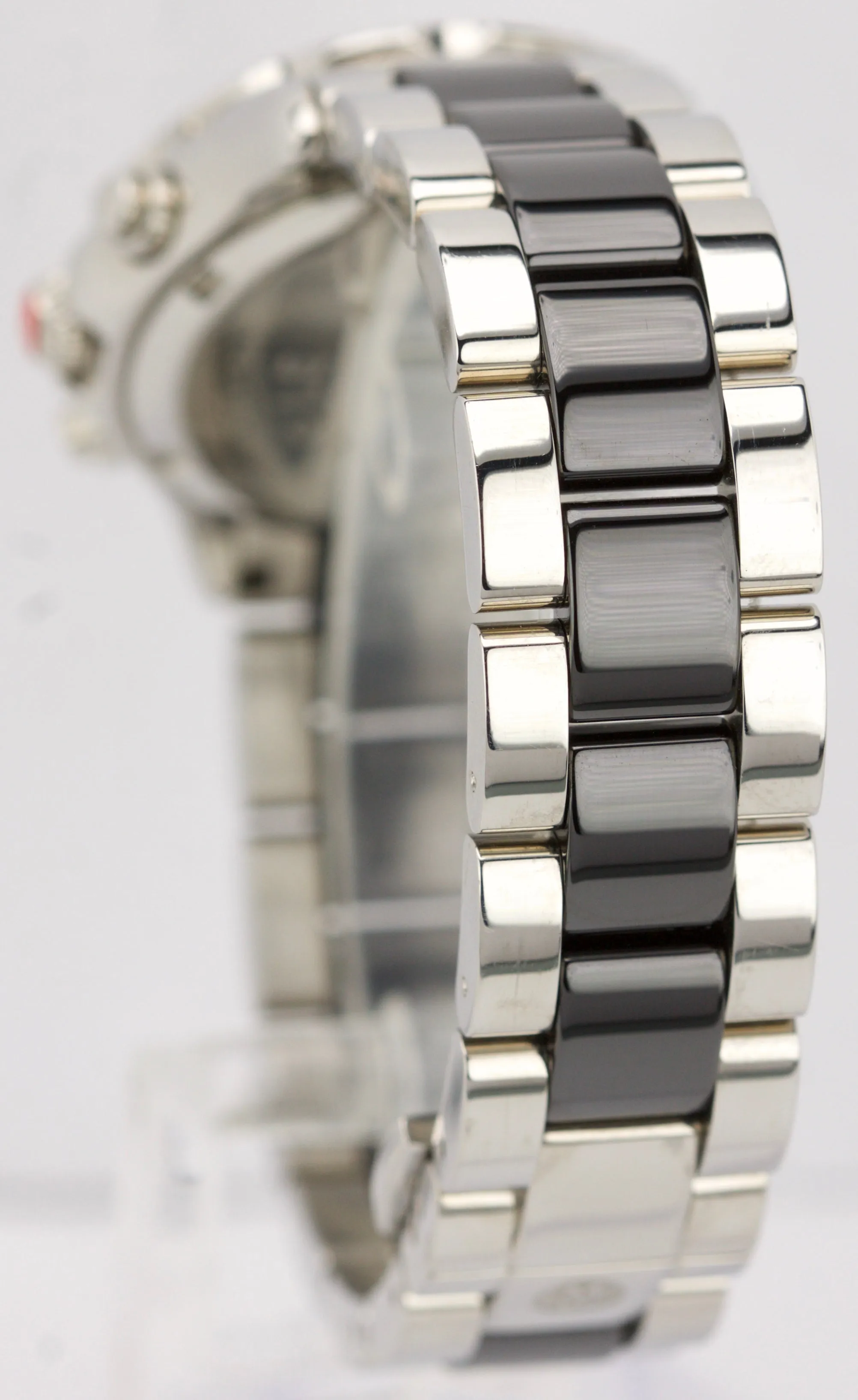 Ladies Michele Tahitian Diamond Ceramic 35mm Chronograph Watch MWW12C000003