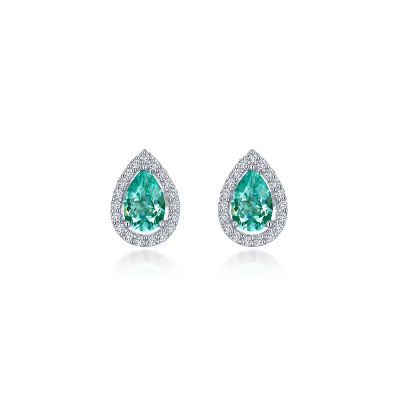 Lafonn Fancy Lab-Grown Sapphire Halo Stud Earrings