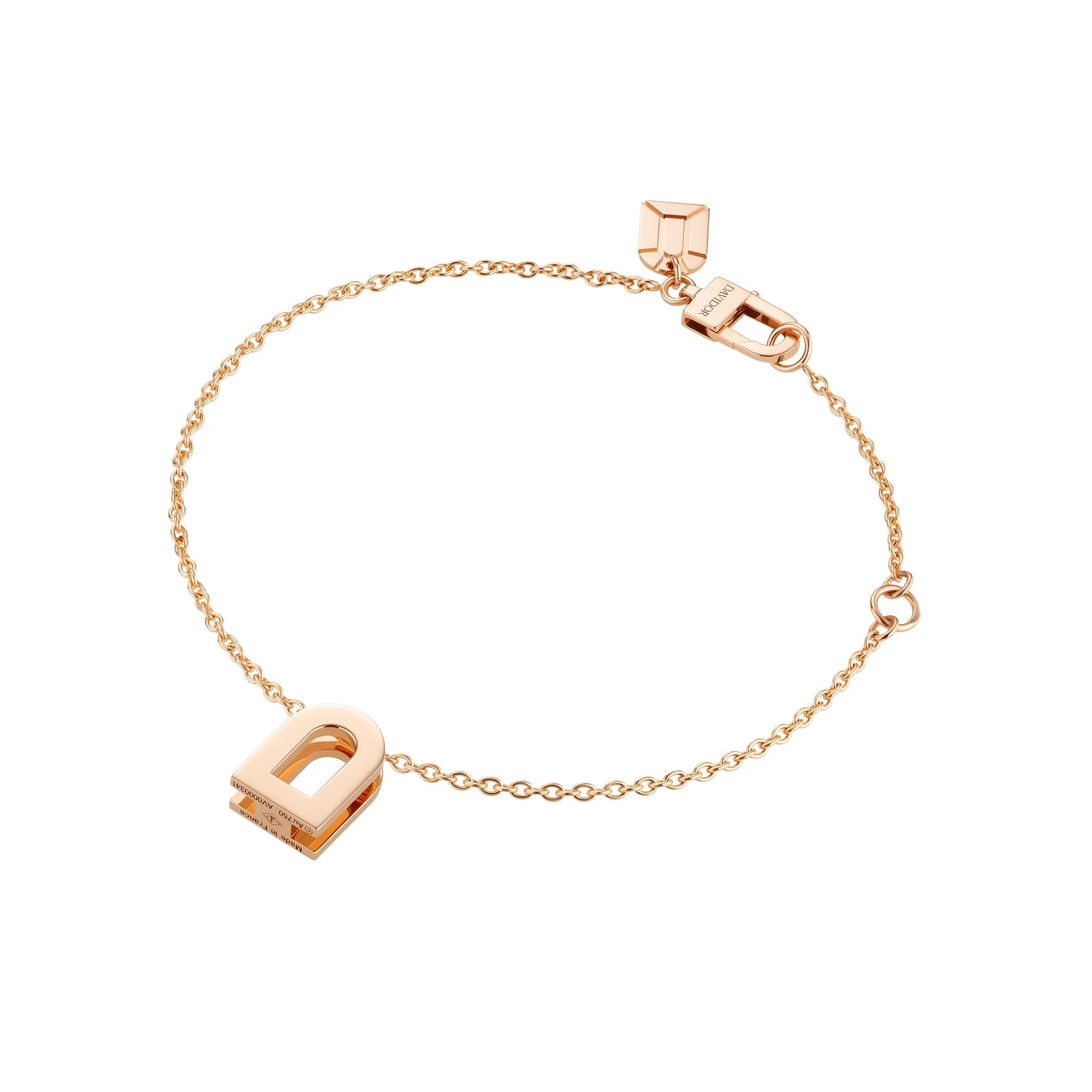L'Arc Voyage Charm PM 18k Rose Gold Chain Bracelet