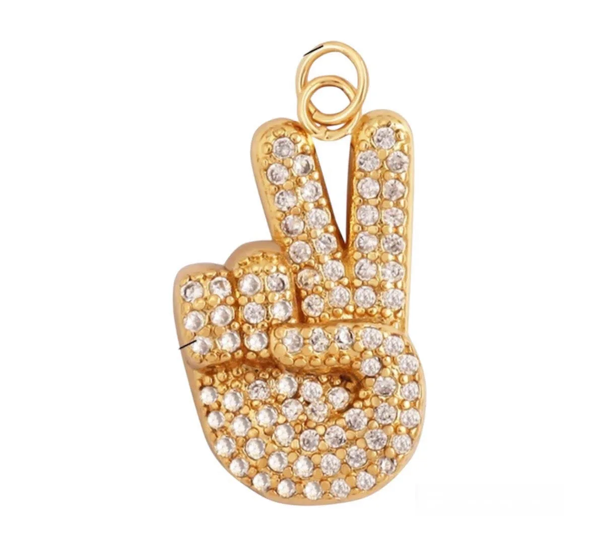 Large Peace Charm