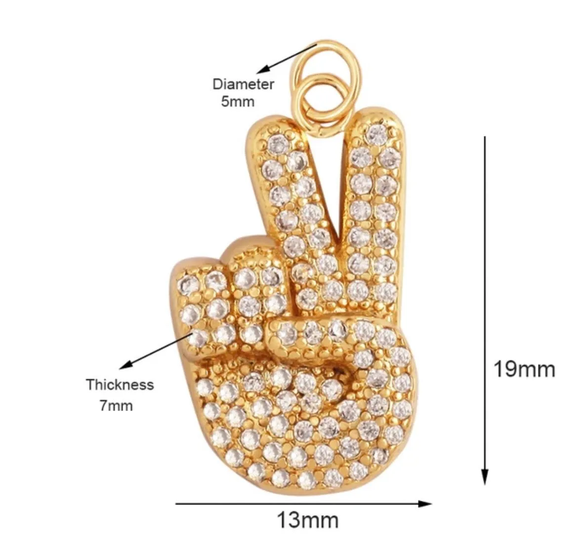 Large Peace Charm