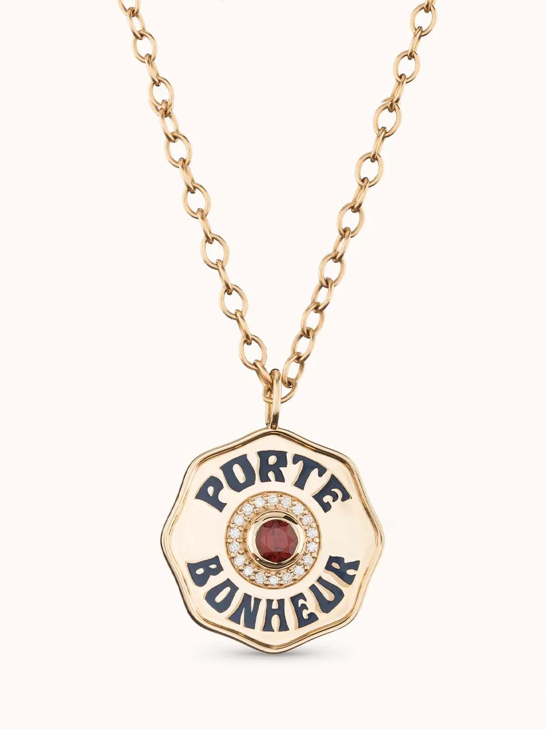 Large Porte Bonheur Garnet