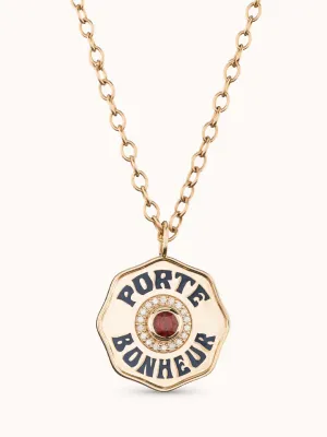 Large Porte Bonheur Garnet
