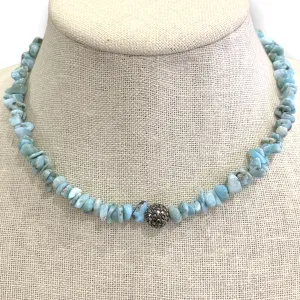Larimar & Hematite Ball Choker