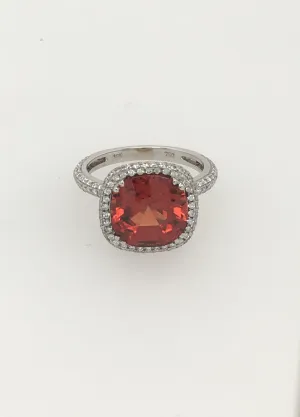 Le Joaillier Collection Mandarin Garnet & Diamond Ring