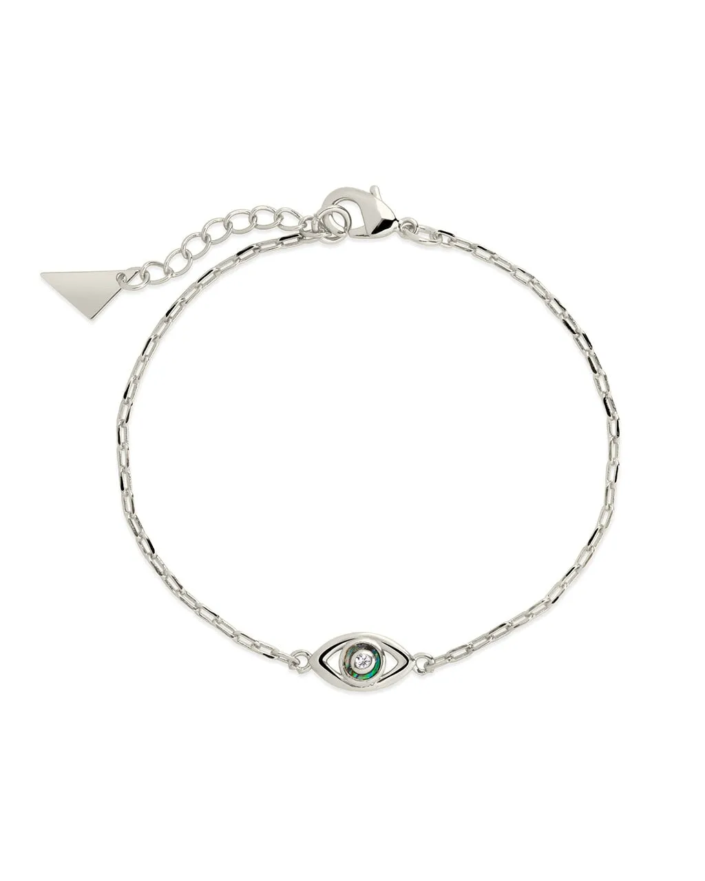 Leidy CZ & Mother of Pearl Evil Eye Station Bracelet