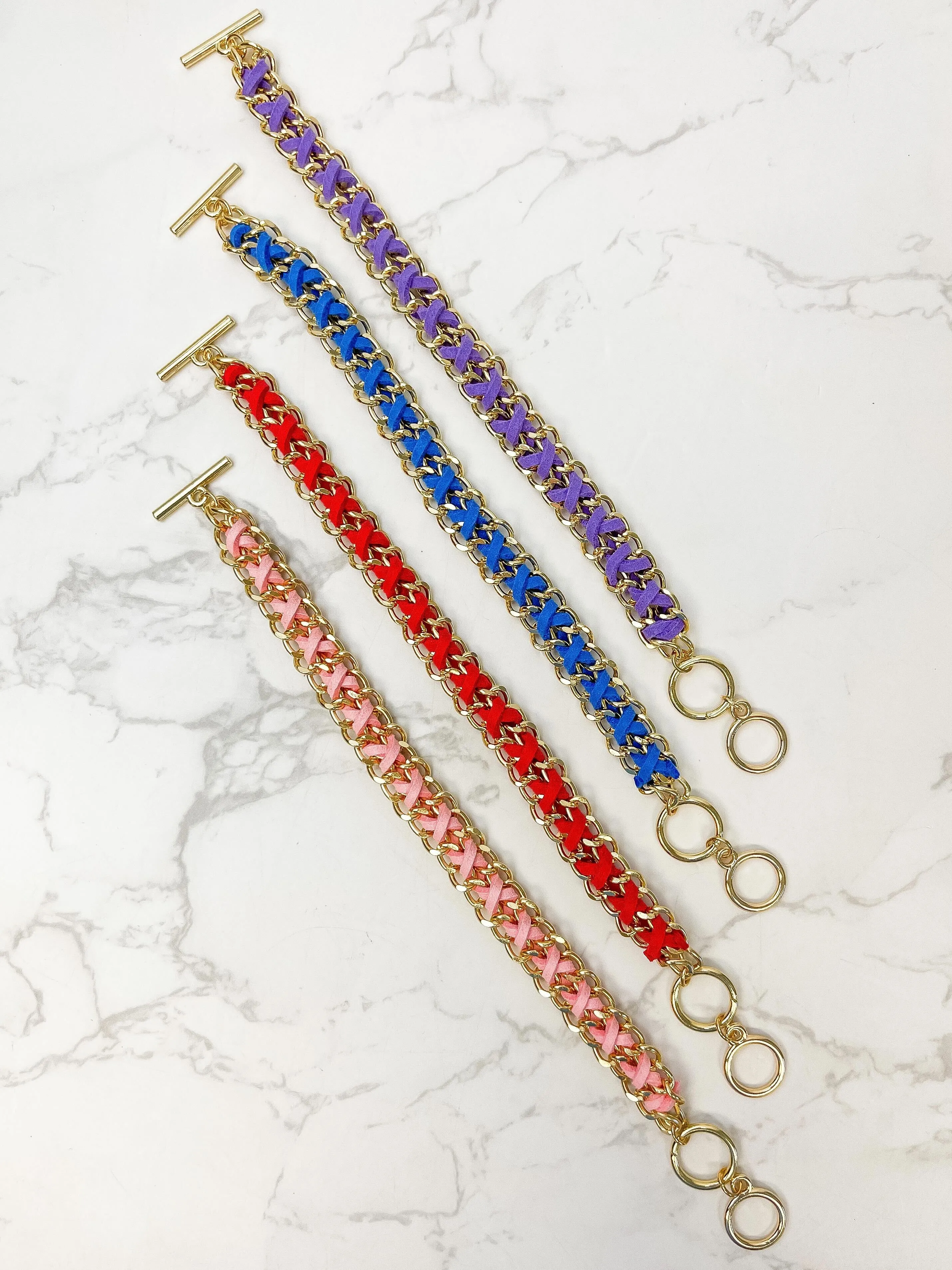 Link Toggle Bracelet - Blue