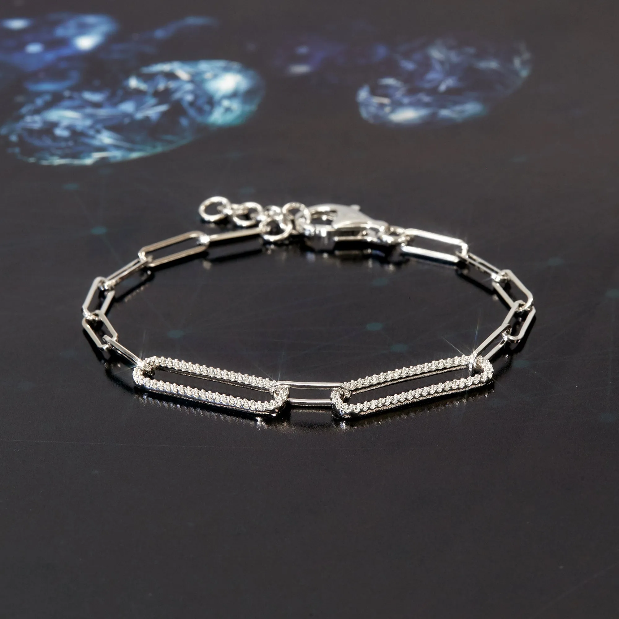 Linked Together Double Paperclip Chain Bracelet