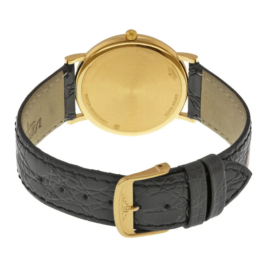 Longines La Grande Classique Champagne Dial 18kt Yellow Gold Black Alligator Leather Men's Watch L47436322 L4.743.6.32.2