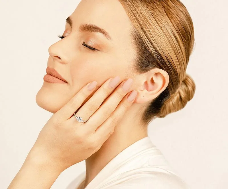 Lovely Cushion Cut Lab-Grown Diamond Engagement Ring with 2.21 ct. (2.00 ct. center diamond)