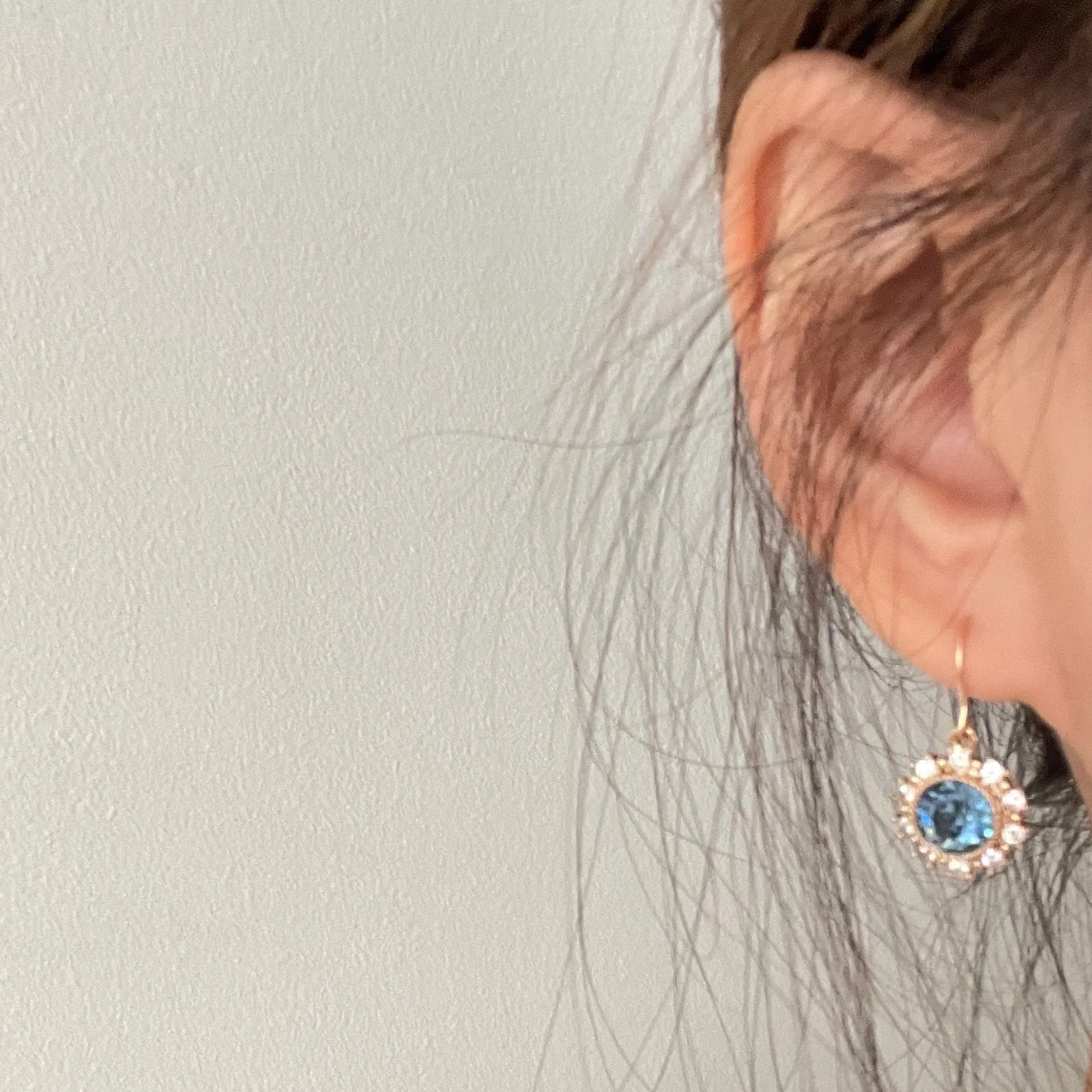 Luxury Sapphire Blue Gemstone Drop Earrings