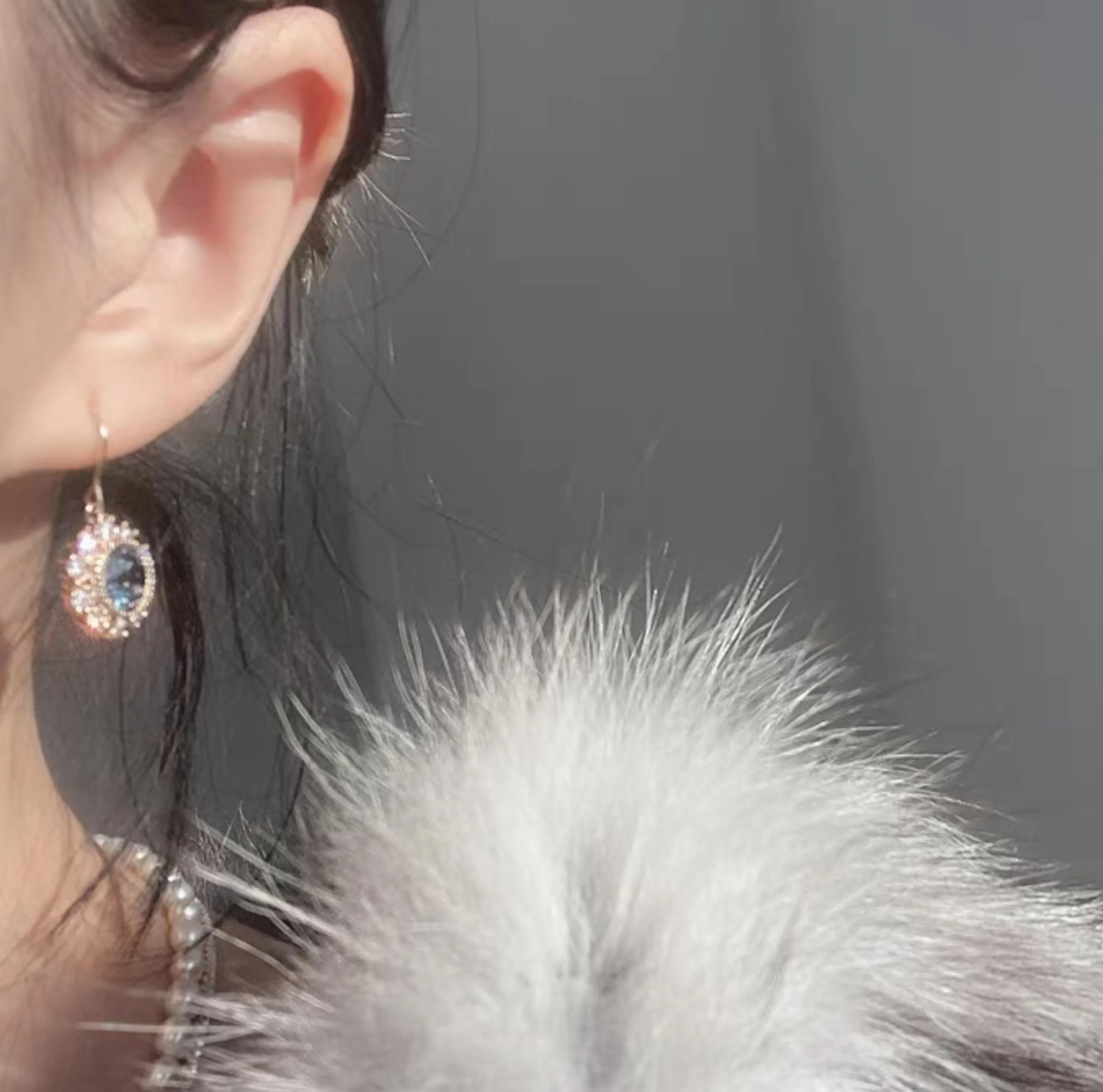 Luxury Sapphire Blue Gemstone Drop Earrings