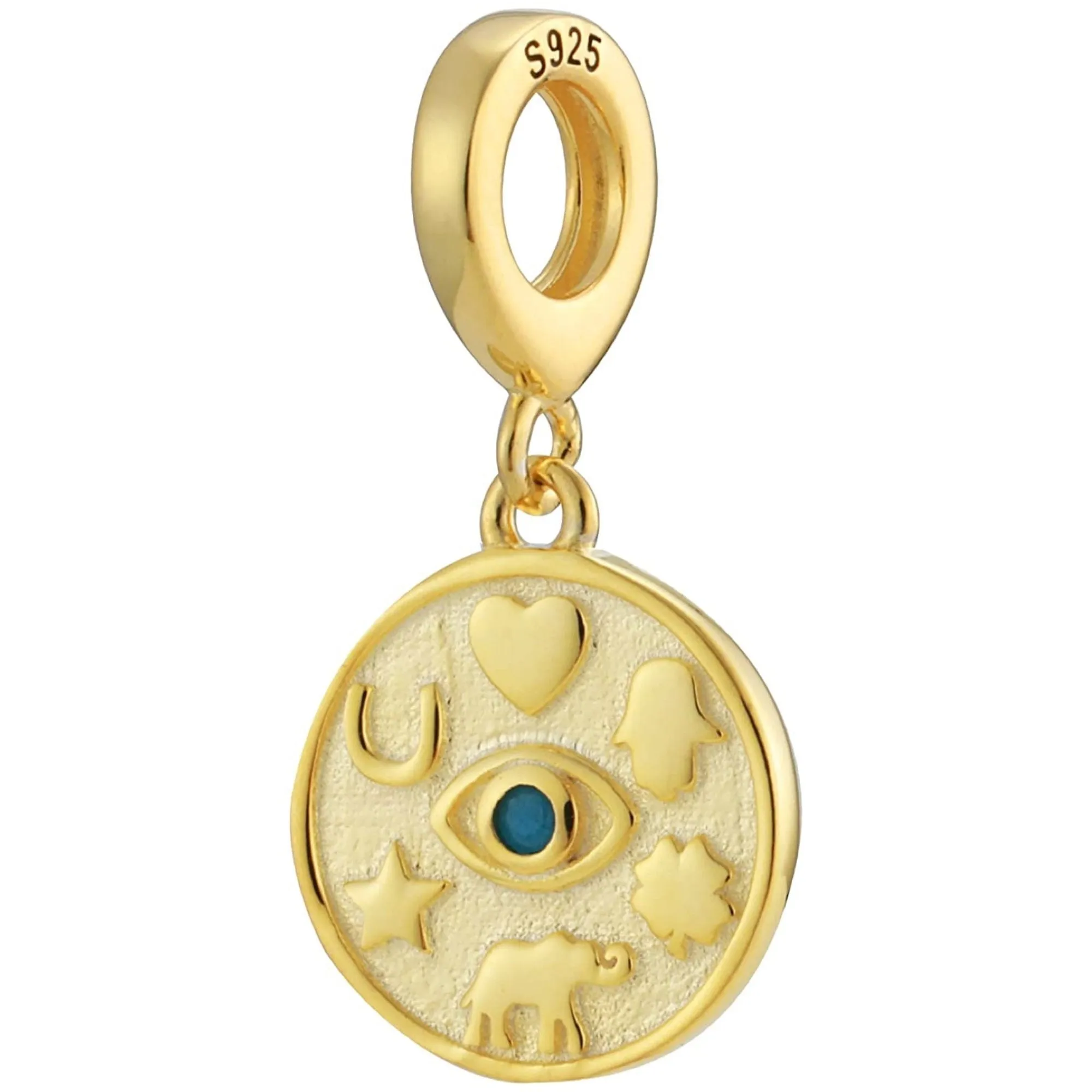 Magical Gold Lucky Amulet Dangle Pendant Bead Charm