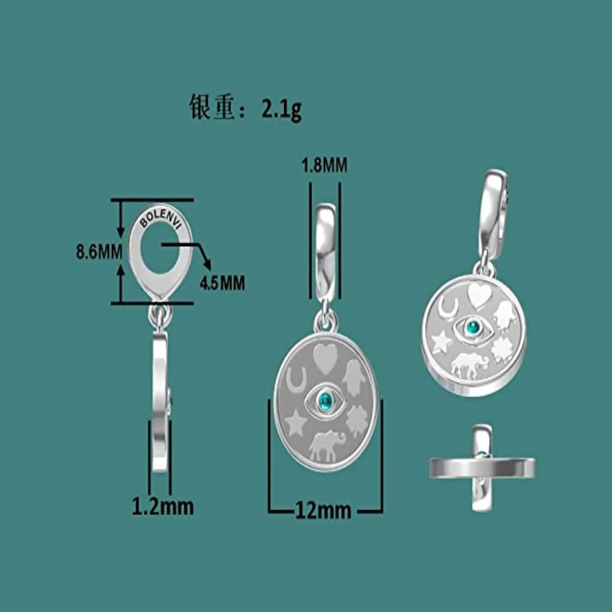 Magical Gold Lucky Amulet Dangle Pendant Bead Charm