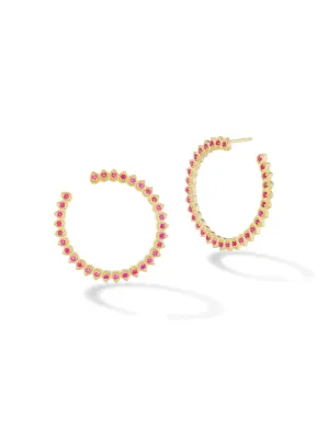Mandala Petal Crescent Hoops