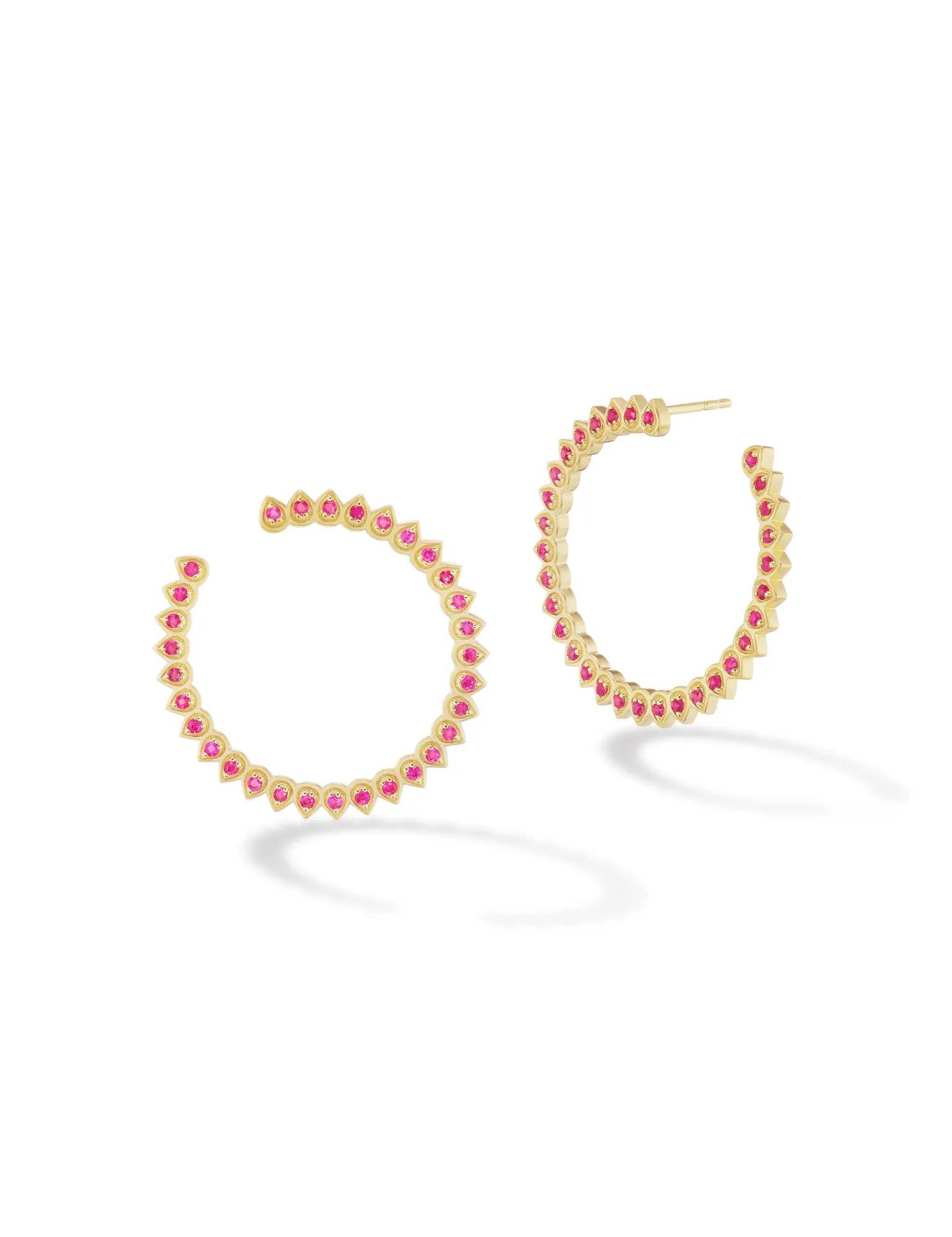 Mandala Petal Crescent Hoops