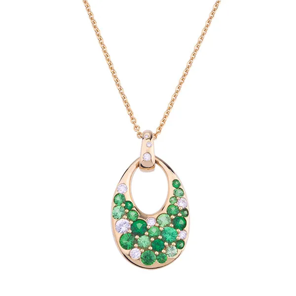 Mark Patterson Tango Collection Tsavorite and Diamond Pendant
