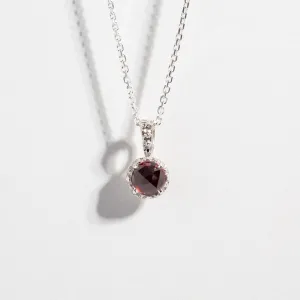 MATRIX HALO NECKLACE | GARNET
