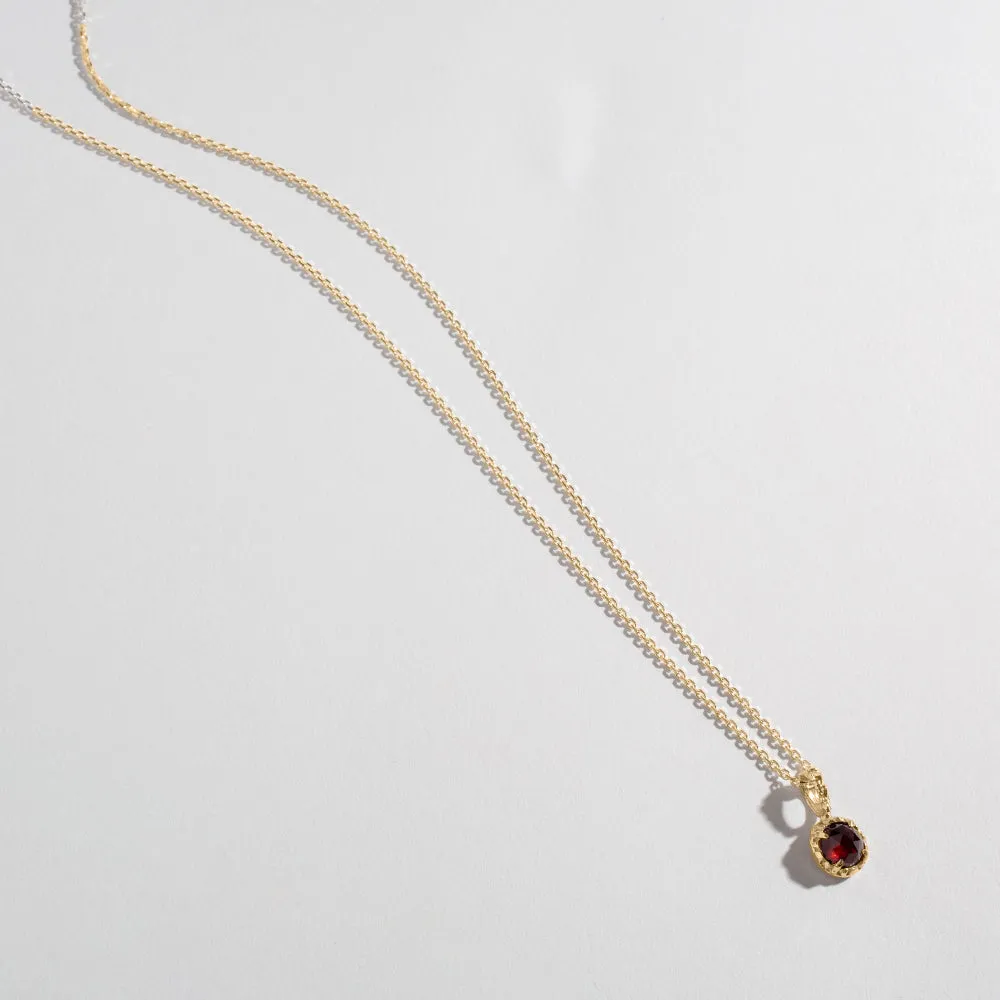 MATRIX HALO NECKLACE | GARNET