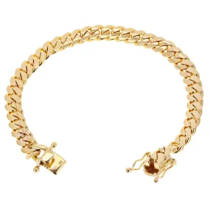 Men's 14k Yellow Gold Solid Miami Cuban Chain Bracelet 8" 7.8mm 40.1 grams