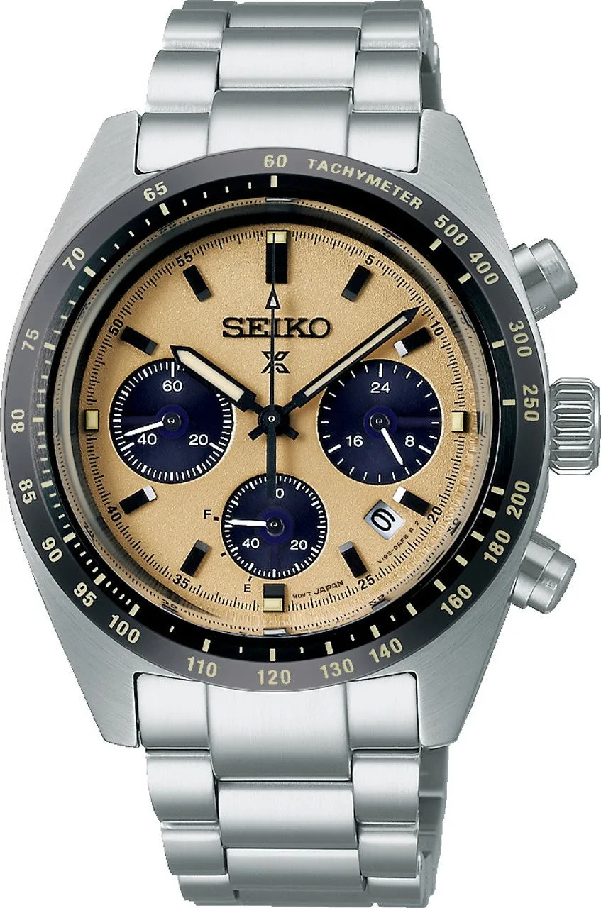Mens Silver Stainless Steel Solar Chronograph SSC817P