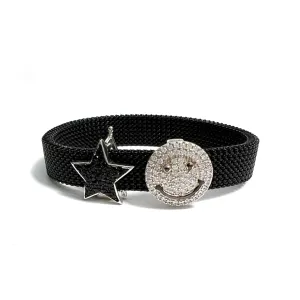 Mesh Bracelet Happy Face & Star
