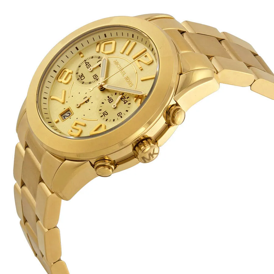 Michael Kors Mercer Chronograph Champagne Dial Ladies Watch MK5726