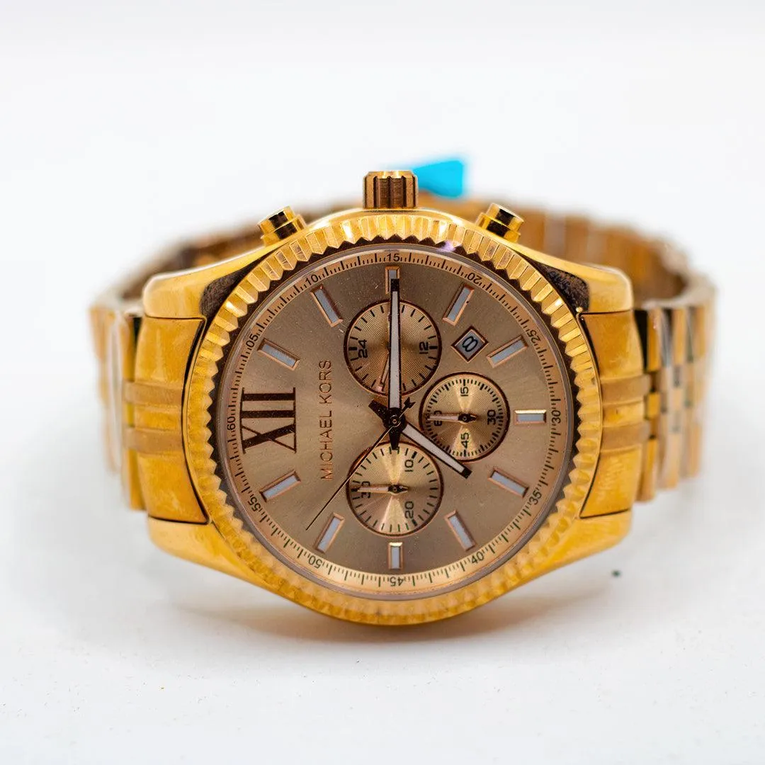 Michael Kors MK8281 Lexington Chronograph Champagne Dial Men's Watch