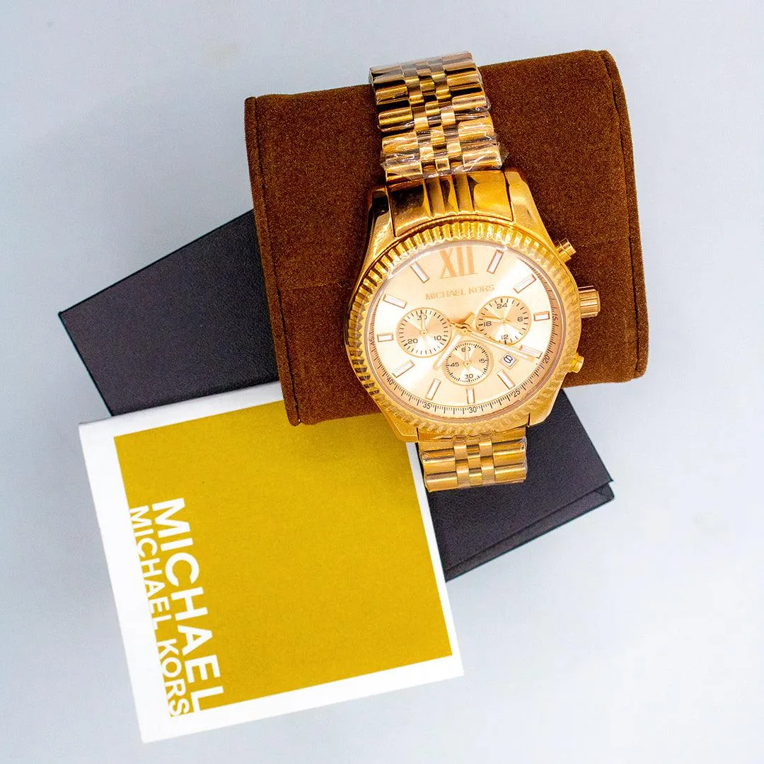Michael Kors MK8281 Lexington Chronograph Champagne Dial Men's Watch