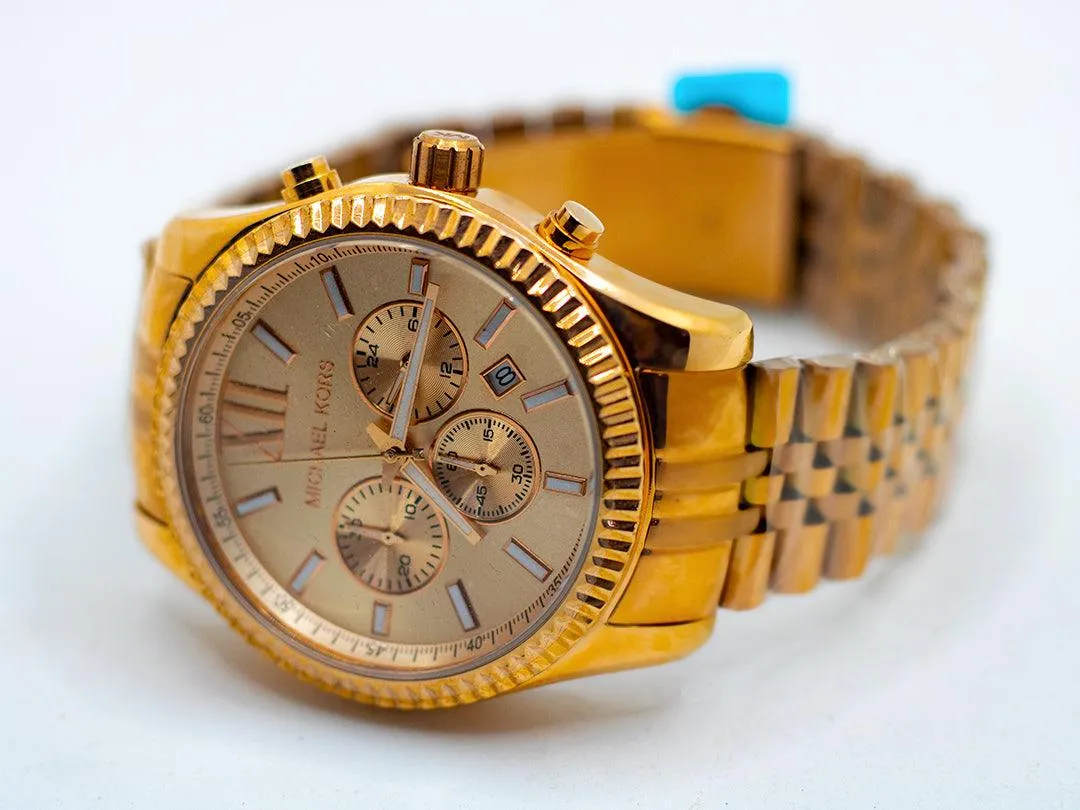 Michael Kors MK8281 Lexington Chronograph Champagne Dial Men's Watch