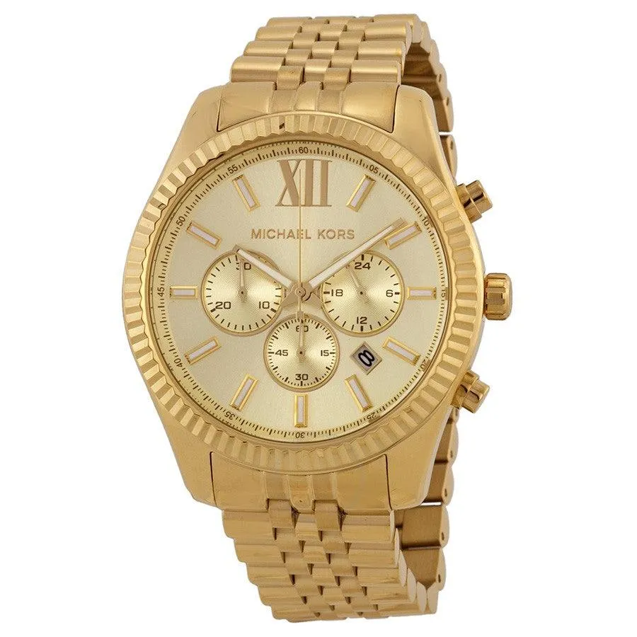 Michael Kors MK8281 Lexington Chronograph Champagne Dial Men's Watch