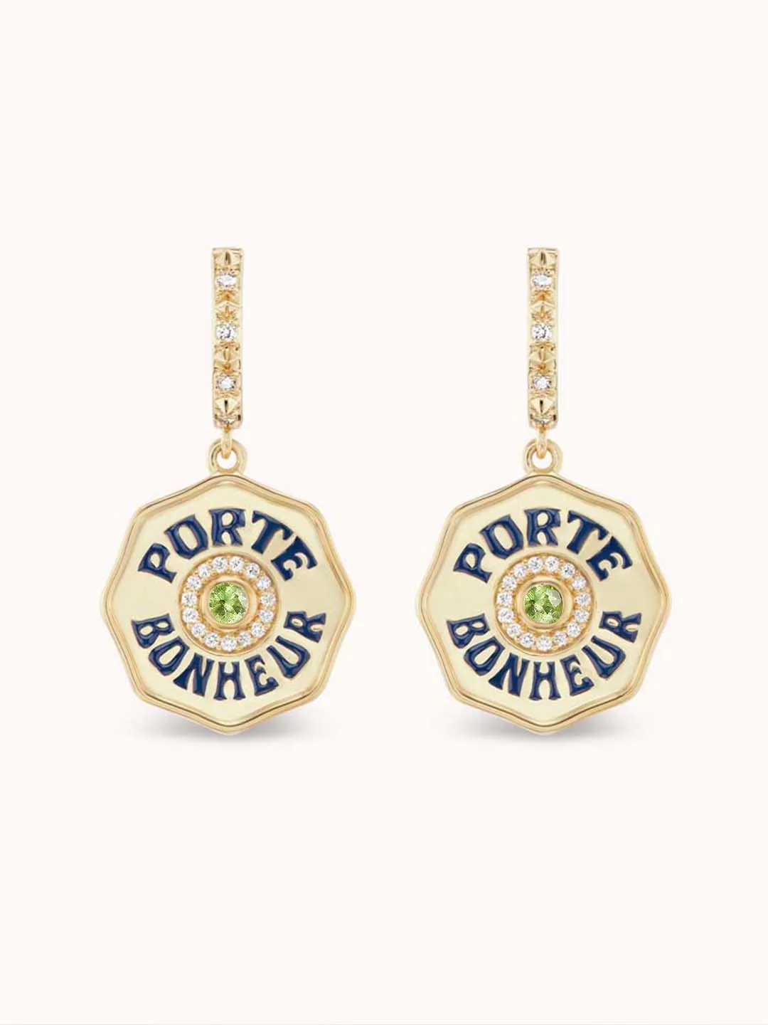 Mini Porte Bonheur Earrings Peridot