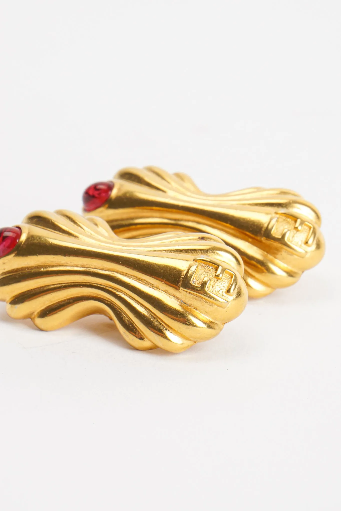 Monogram Fluted Eclair Earrings