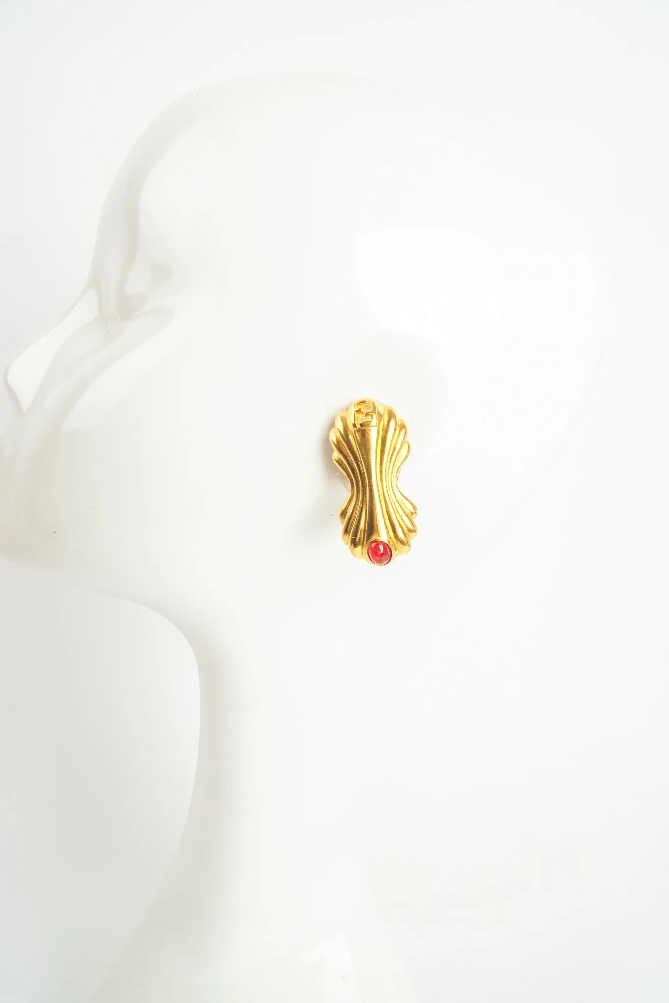 Monogram Fluted Eclair Earrings