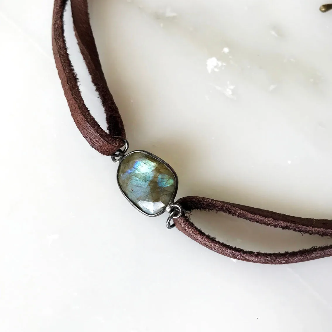 Moon Oasis Leather Choker