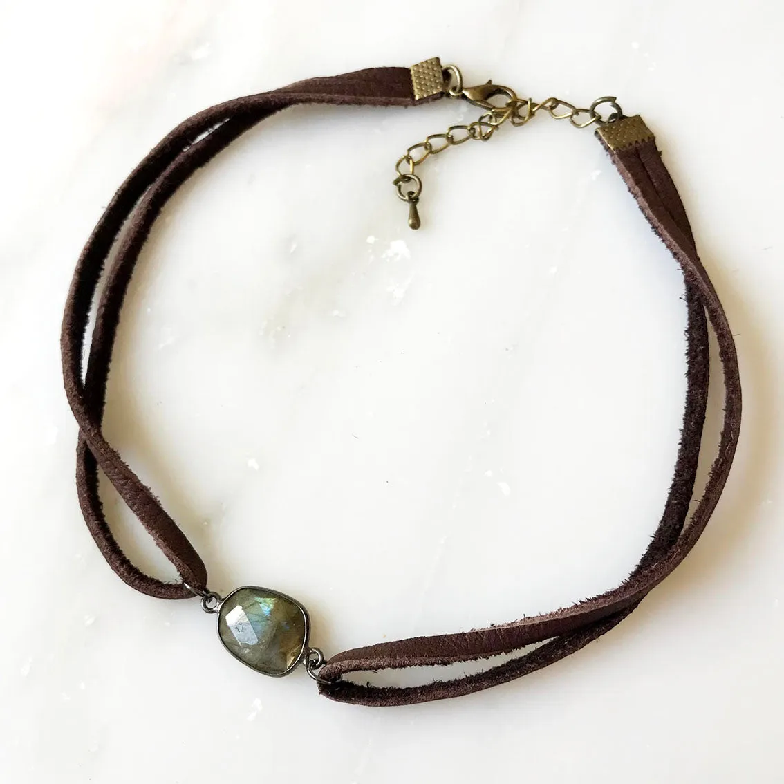 Moon Oasis Leather Choker