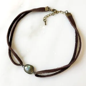 Moon Oasis Leather Choker