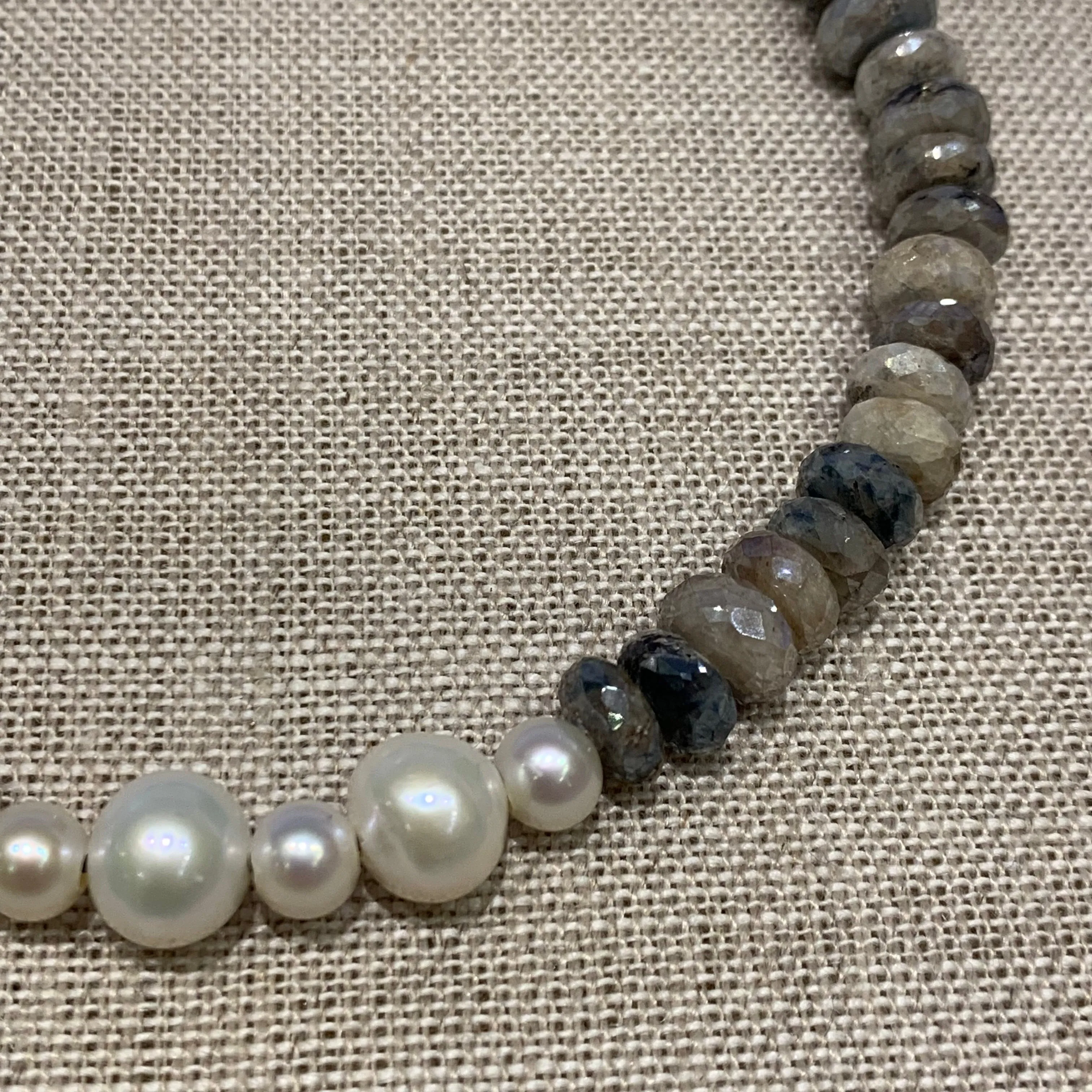 Moonstone w/ Freshwater Pearls Choker