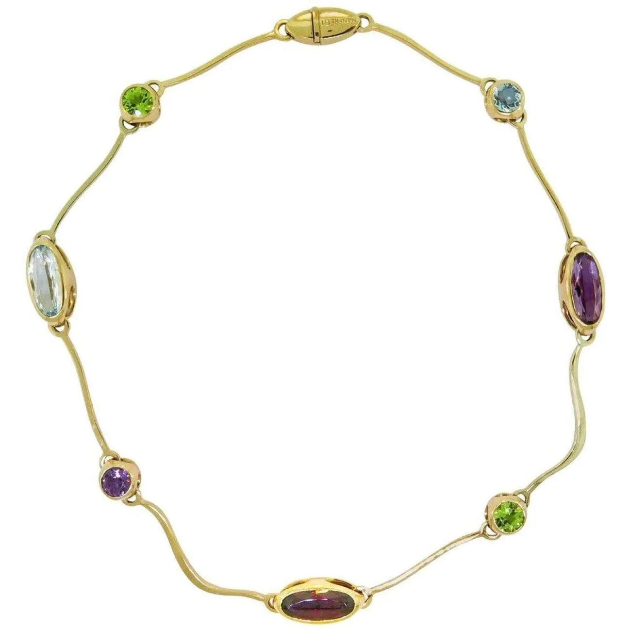 Multi-Gemstones Arabesco Manfredi Necklace