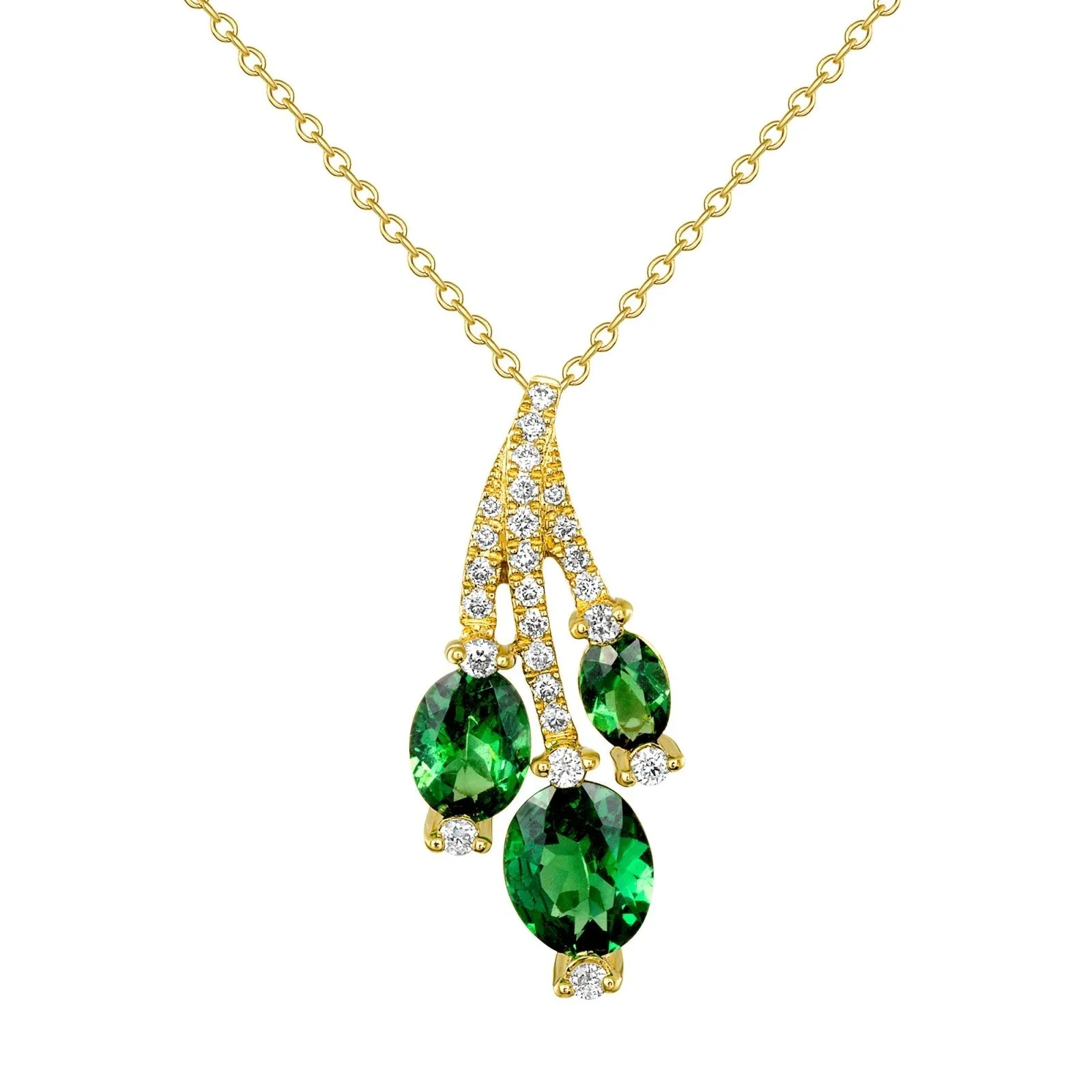 Natura Green Garnet Necklace