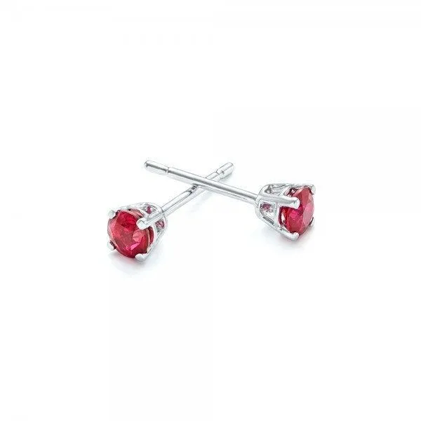 Natural Ruby stud earrings 1/2 carat