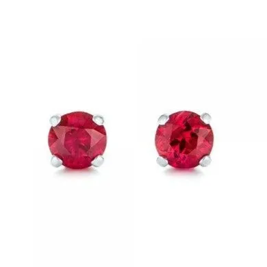 Natural Ruby stud earrings 1/2 carat
